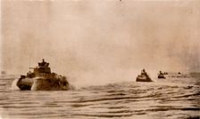 Axis tanks in the Libyan desert, World War II, c1940-c1943. Creator: Unknown