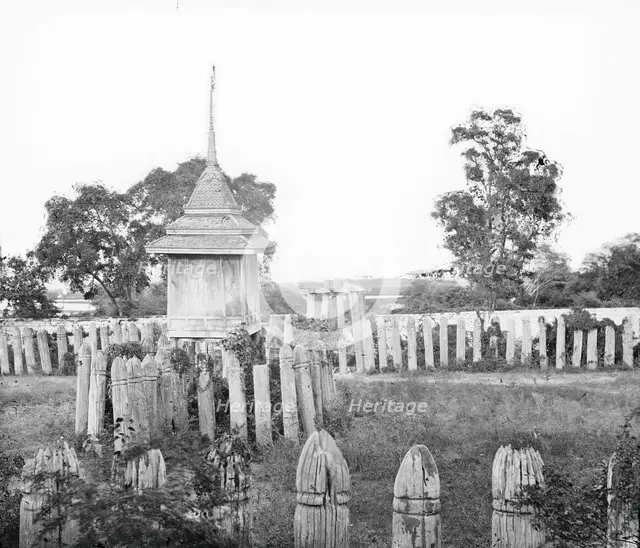Ayutthaya, Siam (Thailand): the elephant corral, 1865-1866. Creator: John Thomson.