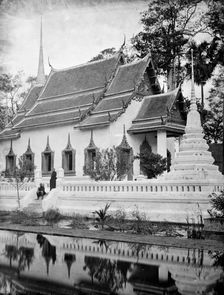 Ayutthaya, Siam (Thailand): the temple Wat Chumphon Nikayaram, 1865-1866. Creator: John Thomson