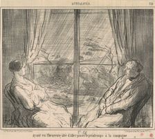 Ayant eu ... l'idée d'aller ..., 19th century. Creator: Honore Daumier