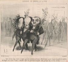 Ayant terminé leurs travaux ..., 19th century. Creator: Honore Daumier