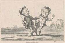 Ayant trop fêté la Saint-Hubert, 19th century. Creator: Honore Daumier