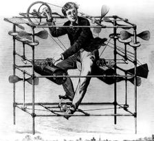 Ayre's aerial machine, 1885. Creator: Unknown