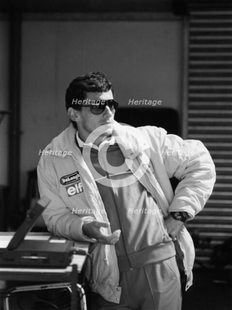 Ayrton Senna, 1987. Artist: Unknown