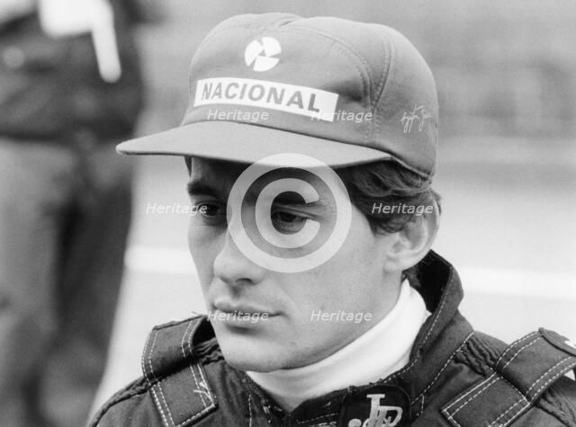 Ayrton Senna at the British Grand Prix, 1985. Artist: Unknown