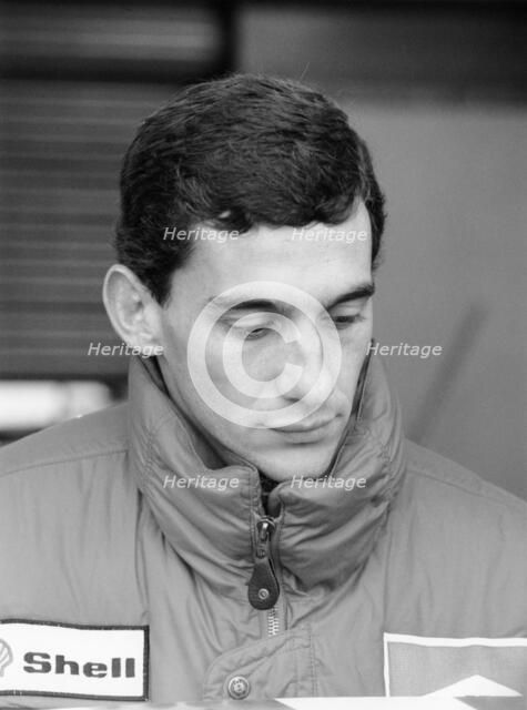 Ayrton Senna, in his first season with McLaren, 1988. Artist: Unknown