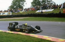 Ayrton Senna in the Lotus 97T Renault at 1985 European Grand Prix Brands Hatch