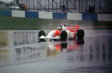 Ayrton Senna in the McLaren MP4-8 1993 European Grand Prix at Donington