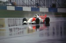 Ayrton Senna in the McLaren MP4-8 1993 European Grand Prix at Donington