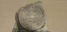 Aztec calendar stone, City of Mexico, between 1884 and 1900. Creator: William H. Jackson