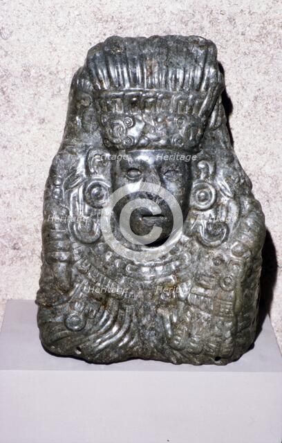 Aztec Jade Bust of Quetzalcoatl, 1360-1521. Artist: Unknown.