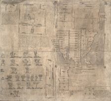 Aztec Oztoticpac map, c.1540. Artist: Pre-Columbian art