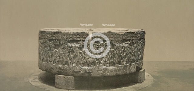 Aztec sacrificial stone, City of Mexico, between 1884 and 1900. Creator: William H. Jackson.