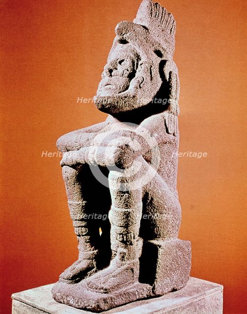 Aztec sculpture of a seated male figure, c1375-1521. Artist: Unknown