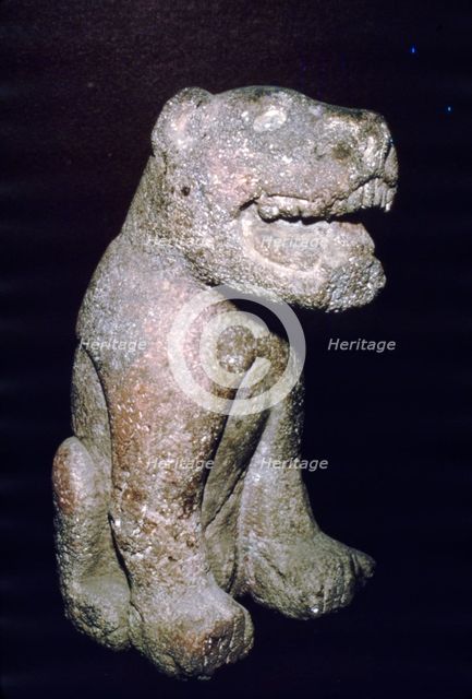 Aztec stonecarving of Jaguar, from Valley of Mexico, 1400-1521. Artist: Unknown.