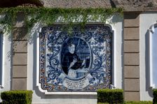 Azulejo tiled panel, Episcopal Palace Garden, Castelo Branco, Portugal, 2009. Creator: Samuel Magal