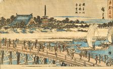 Azuma Bridge near Kinryuzan, Mid-1830s. Creator: Ando Hiroshige