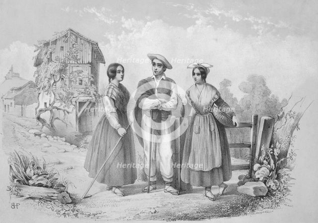 'Azcoitia and its surrounding area: the Basque Provinces', 1852. Artist: Blanche Hennebutte-Feillet.