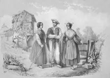Azcoitia and its surrounding area: the Basque Provinces 1852. Artist: Blanche Hennebutte-Feillet