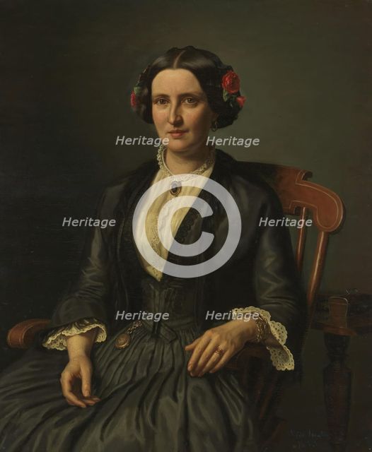 Azora Laurette Bull, née Wittrup, 1853. Creator: Aasta Hansteen.