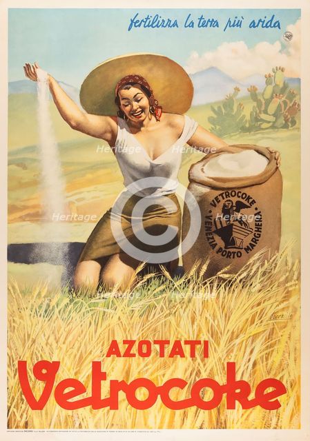 Azotati Vetrocoke, 1951. Creator: Boccasile, Gino (1901-1952).