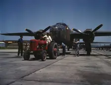 B-25 bomber planes at the North American Aviation, Incorporated..., Kansas City, Kansas, 1942. Creator: Alfred T Palmer