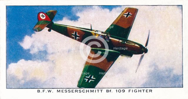 'B.F.W. Messerschmitt Bf. 109 Fighter', 1938. Artist: Unknown.