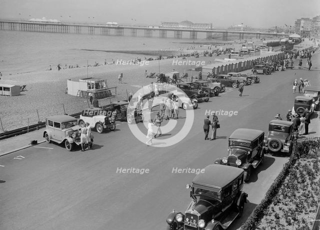 B&HMC Brighton Motor Rally, Madeira Drive, Brighton, Sussex, 1930. Artist: Bill Brunell.