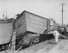 B & O Wreck - Washington, between c1910 and c1915. Creator: Bain News Service