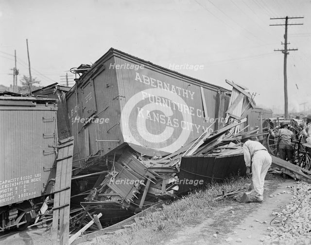 B & O Wreck - Washington, between c1910 and c1915. Creator: Bain News Service.