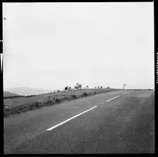 B3212 road, Challacombe Cross, Dartmoor, Devon, 1967. Creator: Eileen Deste