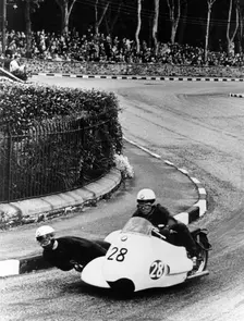 BMW Motorbike and sidecar combination, 1957