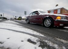 BMW driving in slush, Blackfield 2009
