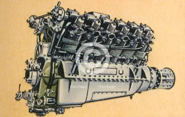 BMW VIIa aircraft engine, 1920s, (1932). Creator: Unknown.