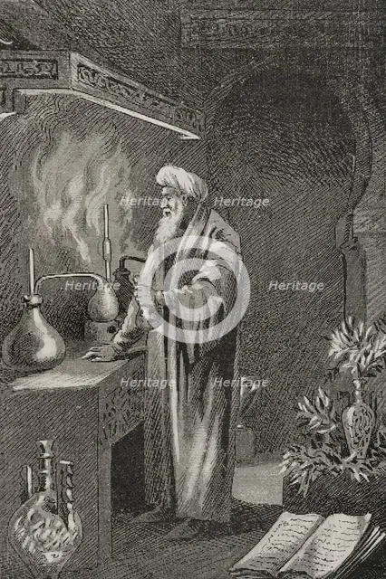 bn Zuhr, (c1092-c1162), Andalusi physician, philosopher and poet, 1890.  Creator: Joan Serra y Pausas.
