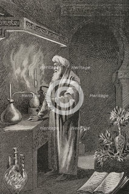 bn Zuhr, (c1092-c1162), Andalusi physician, philosopher and poet, 1890.  Creator: Joan Serra y Pausas.