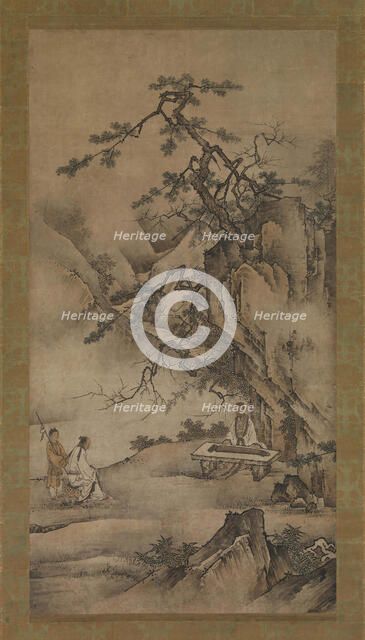 Bo Ya Plays the Qin as Zhong Ziqi Listens, 1530s. Creator: Unknown.