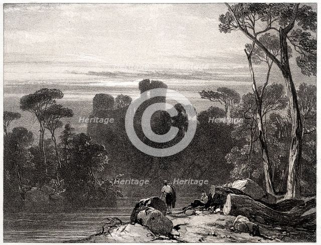 Bothwell Castle, 1826. Creator: Richard Parkes Bonington (British, 1802-1828).