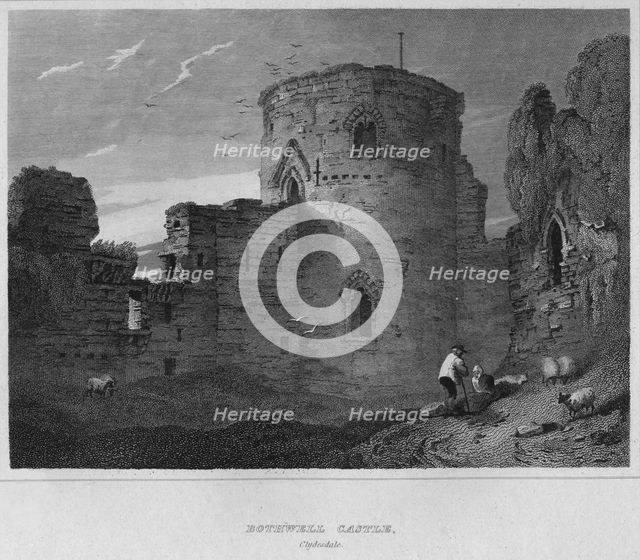 'Bothwell Castle, Clydesdale', 1814. Artist: John Greig.