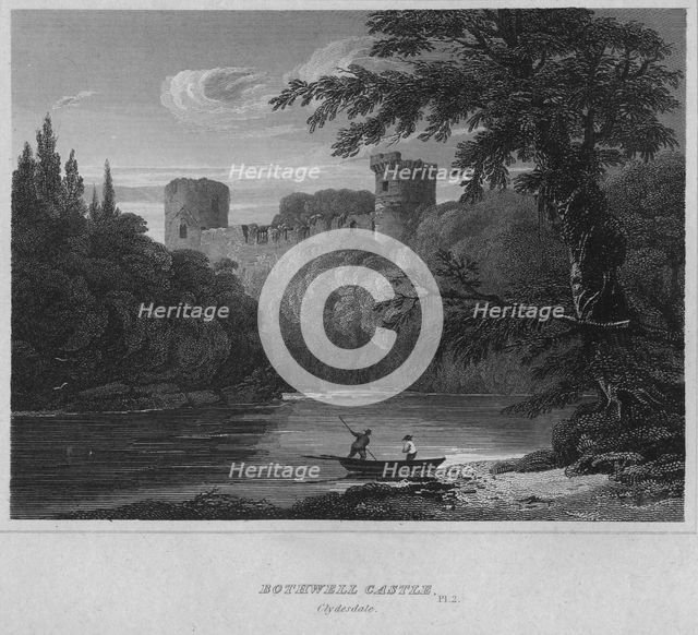 'Bothwell Castle, Clydesdale', 1814. Artist: John Greig.