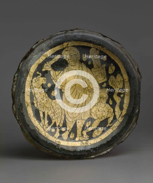 Bottom of a Vessel with Scene of the Sacrifice of Isaac, 4th century. Artist: West European Applied Art  