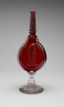 Bottle, 1840/60. Creator: Boston and Sandwich Glass Company