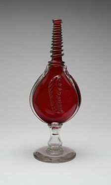 Bottle, 1840/60. Creator: Boston and Sandwich Glass Company