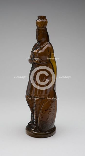 Bottle, 1867/75. Creator: Whitney Brothers Glass Works.
