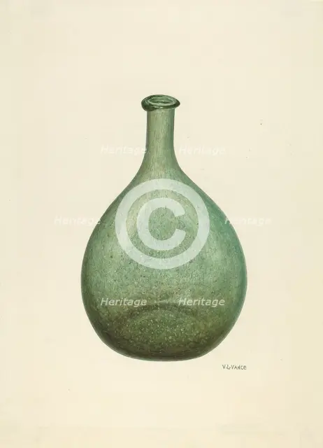 Bottle, 1935/1942. Creator: V. L. Vance.