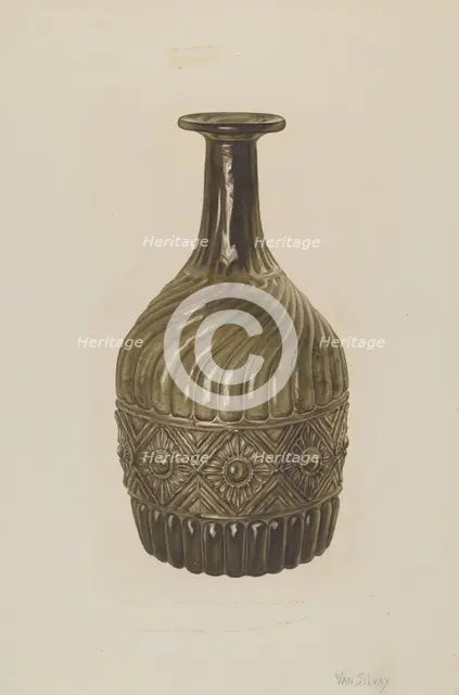 Bottle, 1935/1942. Creator: Van Silvay.