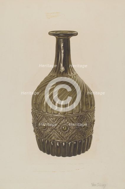 Bottle, 1935/1942. Creator: Van Silvay.