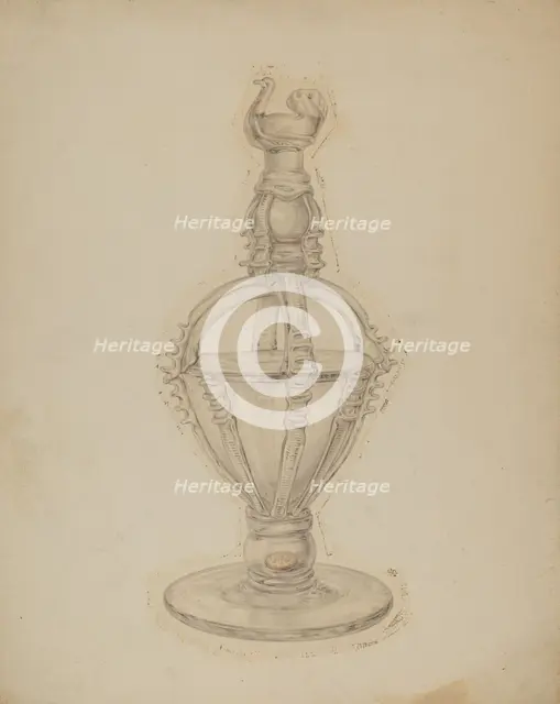 Bottle, 1935/1942. Creator: Van Silvay.