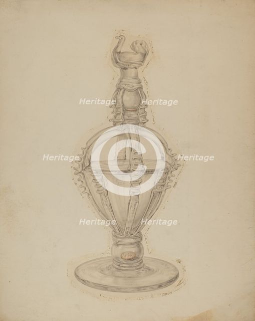 Bottle, 1935/1942. Creator: Van Silvay.