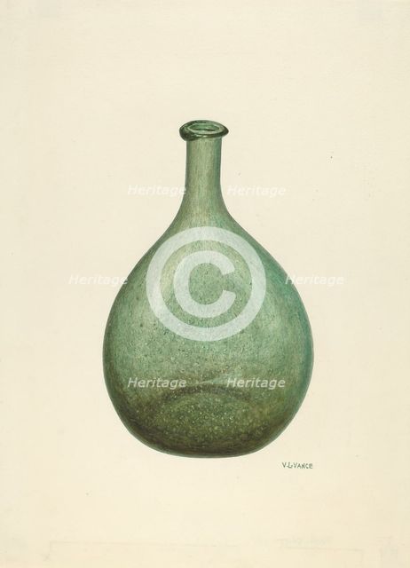 Bottle, 1935/1942. Creator: V. L. Vance.